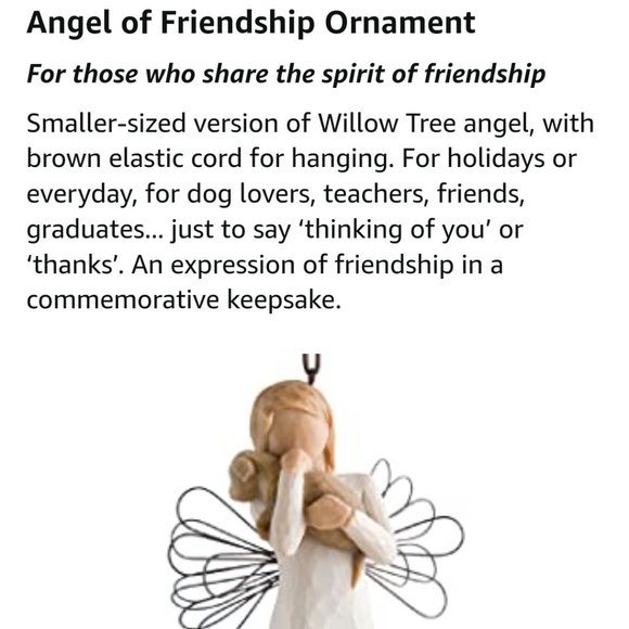 NIB Willow Tree Angel of Friendship Ornament - Picture 2 of 10